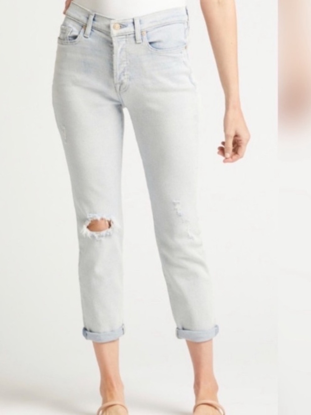 7 For All Mankind Luxe Vintage Josefina Boyfriend Jeans Cosmic Blue